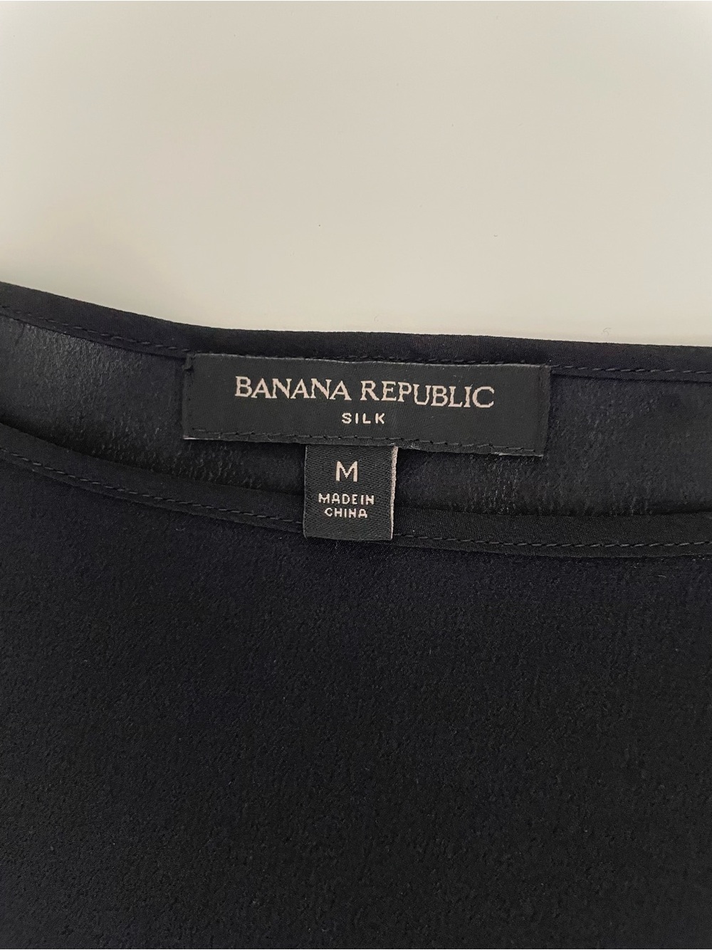 Banana Republic Black Silk Sheer Layered Dolman Flowy Blouse - Picture 4 of 9